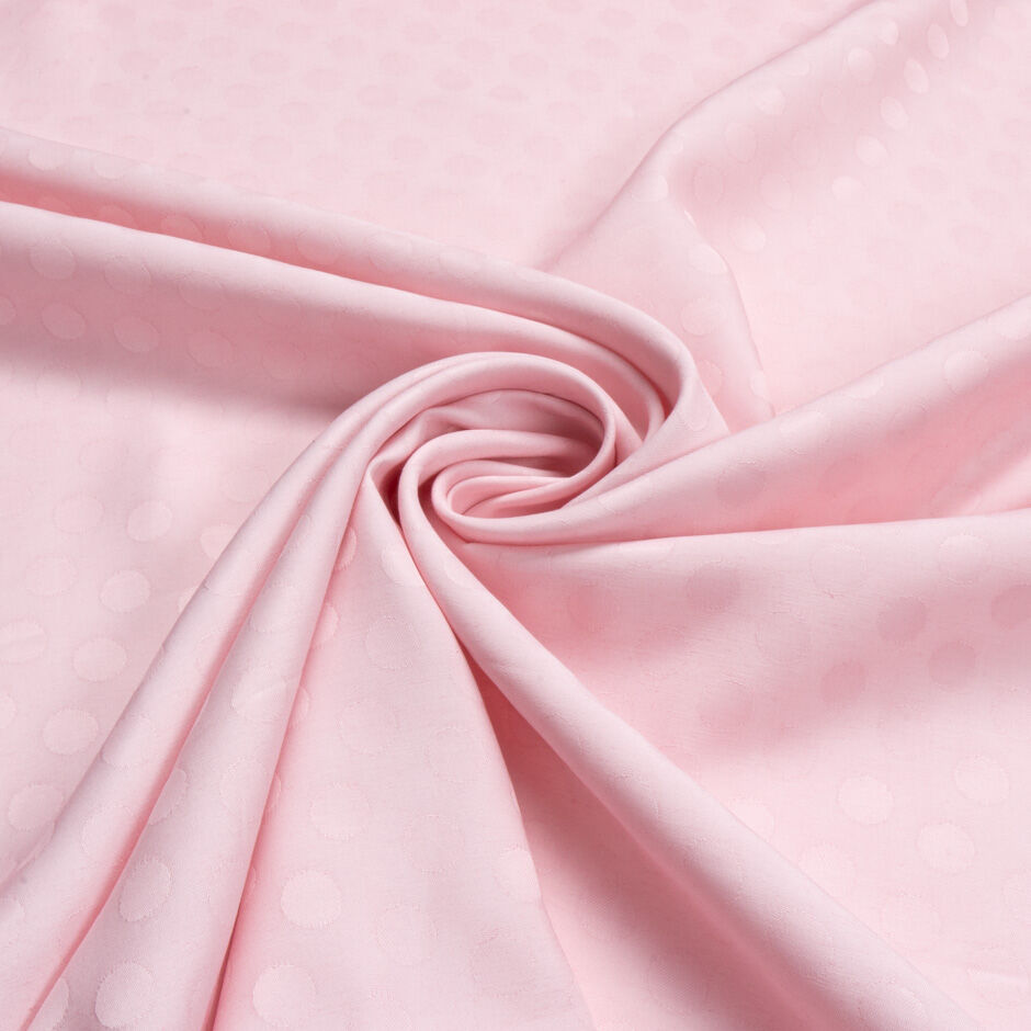 Baby Pink Spot Jacquard Microfibre