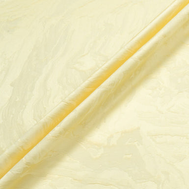 Soft Yellow Abstract Jacquard Crêpe Microfibre