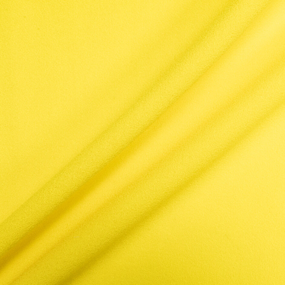 Bright Yellow Single Wool Crêpe