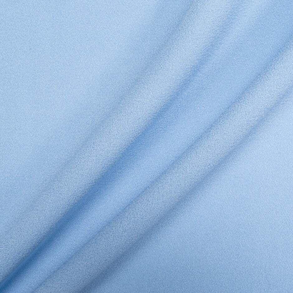 Sky Blue Single Wool Crêpe | Womens Wool Fabric