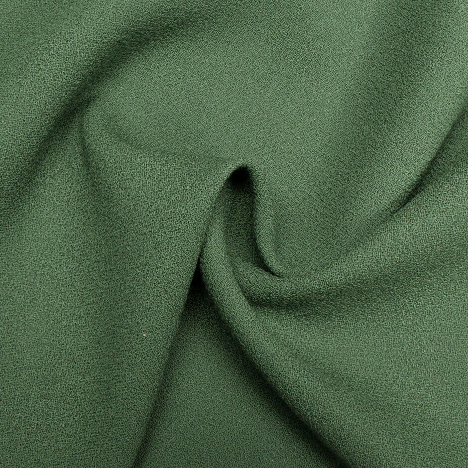 Deep Green Single Wool Crêpe