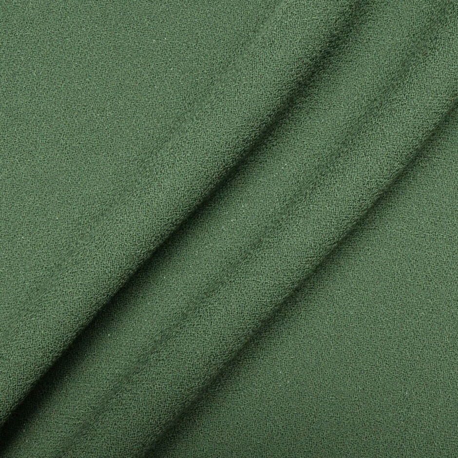 Deep Green Single Wool Crêpe | Women's Suiting Fabric