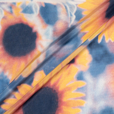 Sunflower Printed Silk Crêpe de Chine