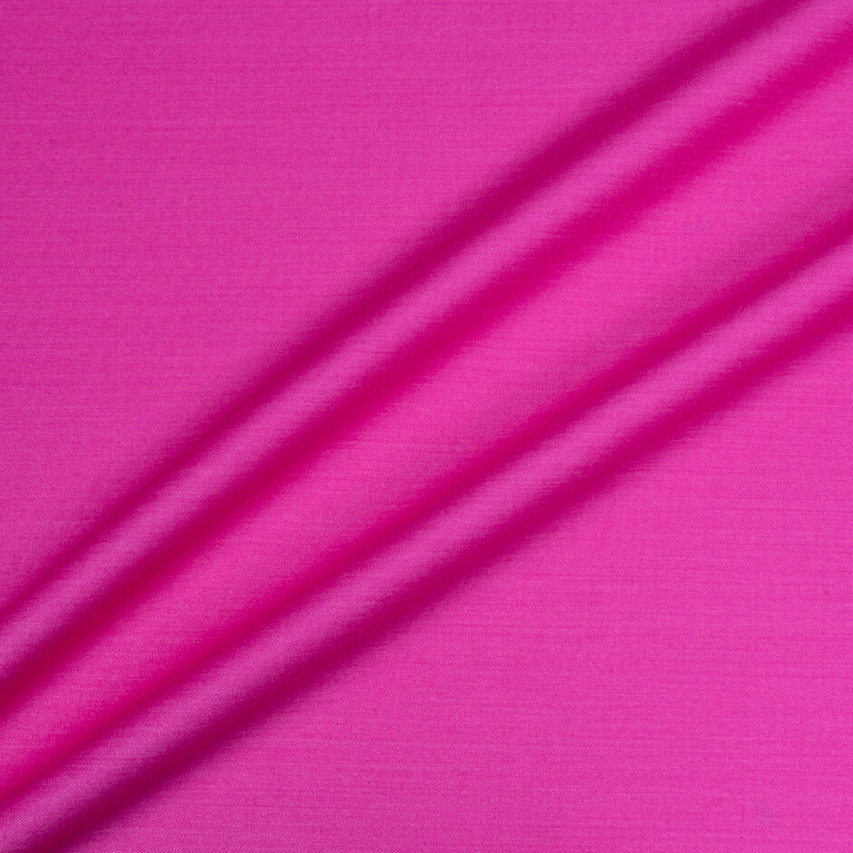 Bright Fuchsia Pink Wool Gaberdine