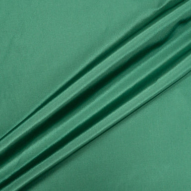 Dark Jade Green Plain Silk Taffeta