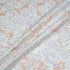 White Floral Vision Printed Peach Pure Silk Twill