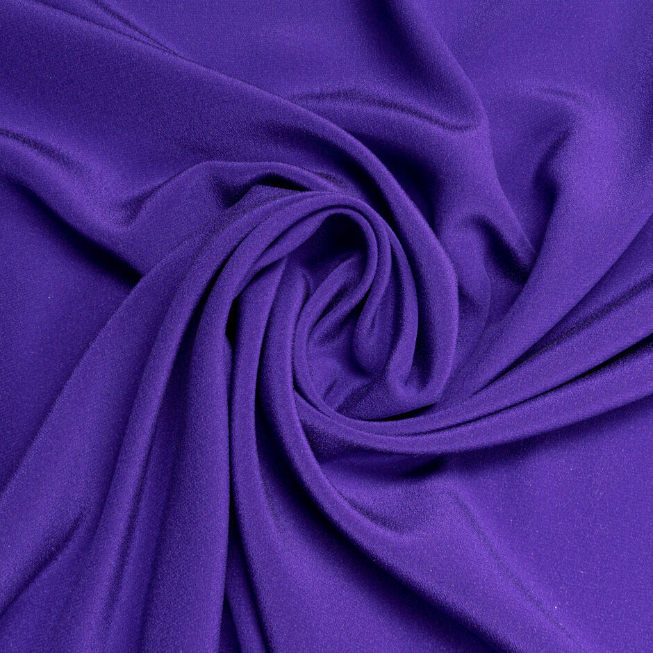 Rich Purple Pure Silk Crêpe de Chine
