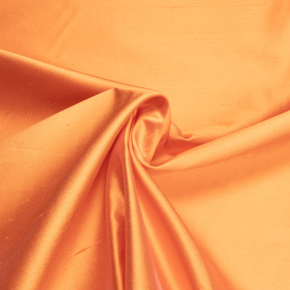 Mango Orange Pure Silk Shantung