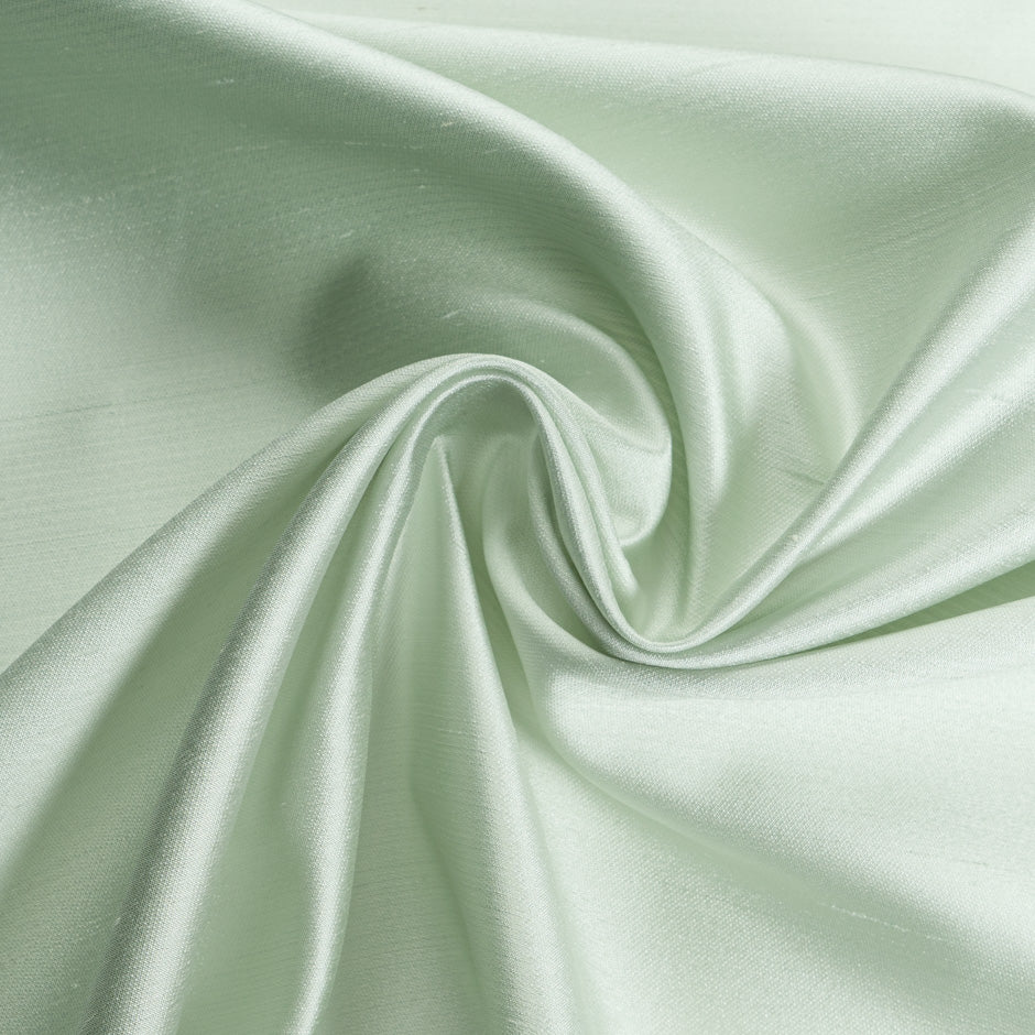 Pale Mint Green Pure Silk Shantung