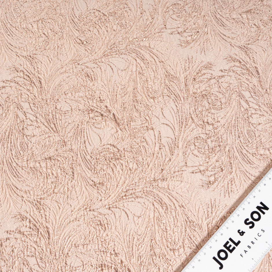 Soft Dusty Pink Metallic French Cloqué