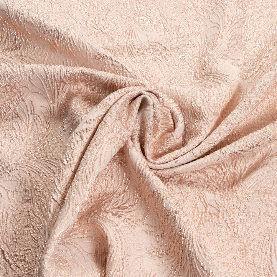 Soft Dusty Pink Metallic French Cloqué