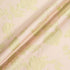 Yellow Floral Jacquard Peach Silk Blend Piqué