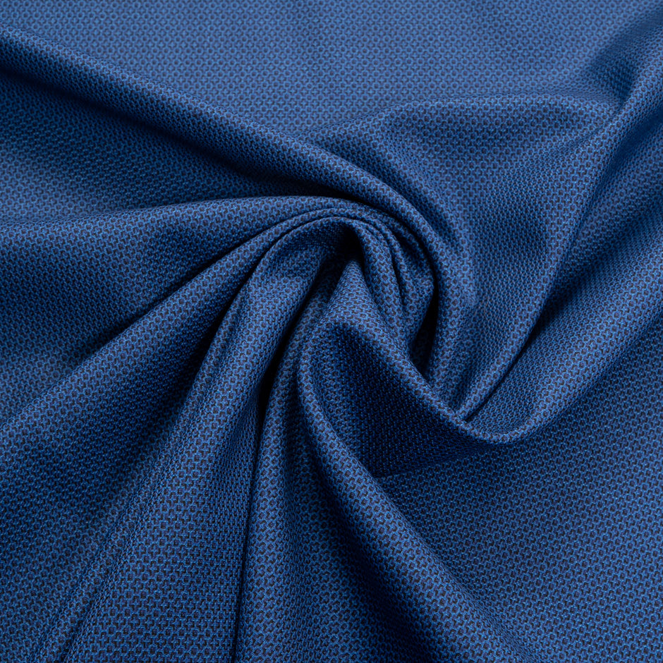 Two-Tone Blue Super 130s Jacquard Wool Suiting