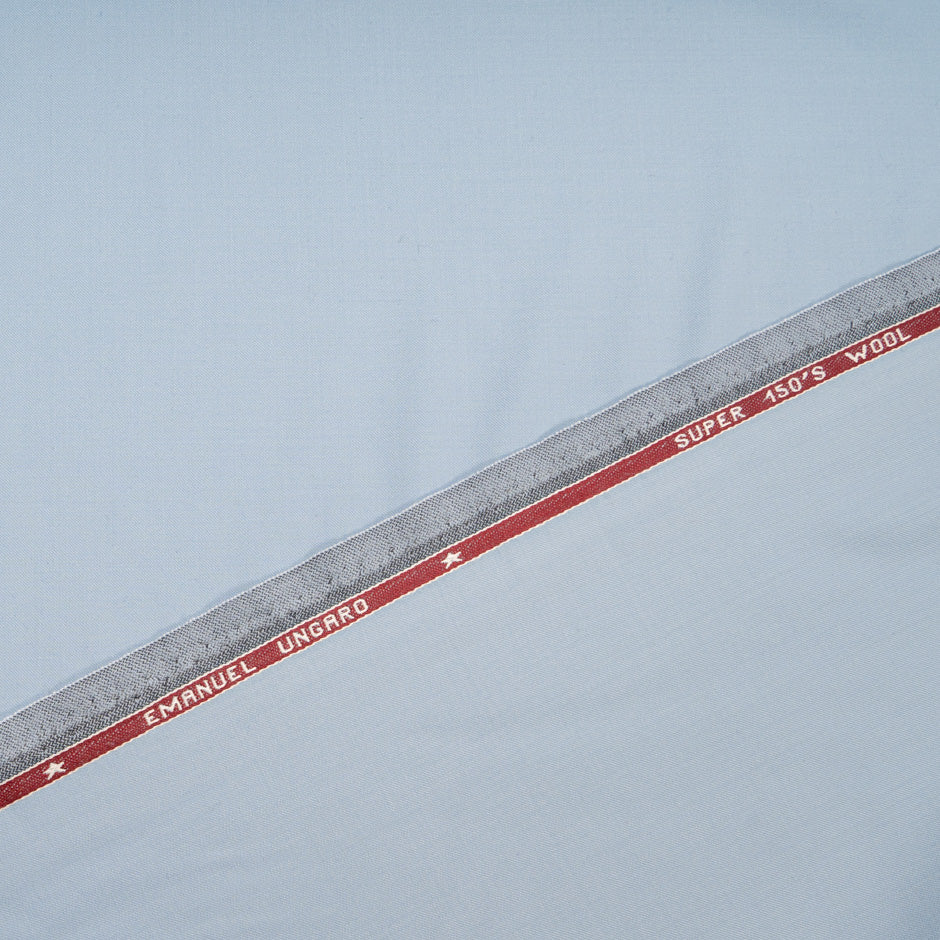 Plain Powder Blue Super 150s Pure Wool