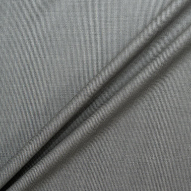 Slate Grey Superfine Herringbone 'Super 120s' Pure Wool