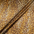 Chocolate Brown & Golden Leopard Printed Silk Satin