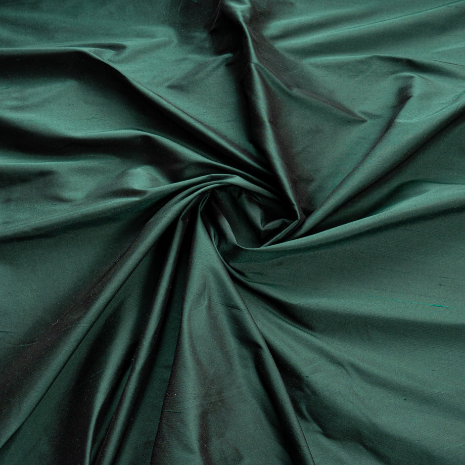 Bottle Green Pure Silk Dupion