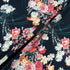 Wild Daisy Printed Midnight Blue Pure Wool (A 1m Piece)
