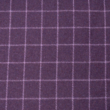 Lilac Checkered Purple Wool Blend