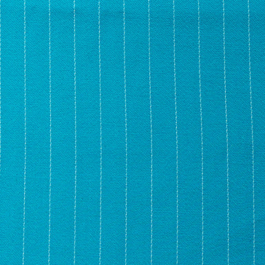 Bright Teal Pinstriped Pure Wool