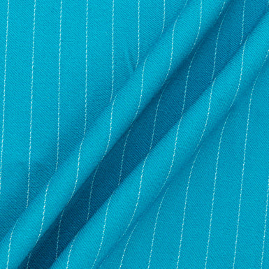 Bright Teal Pinstriped Pure Wool