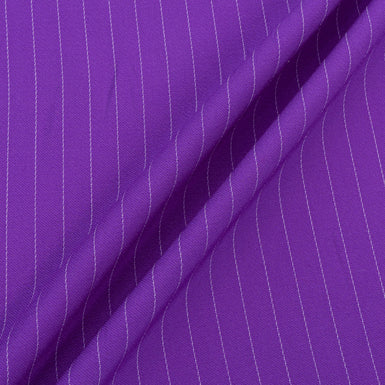 Bright Purple Pinstriped Pure Wool