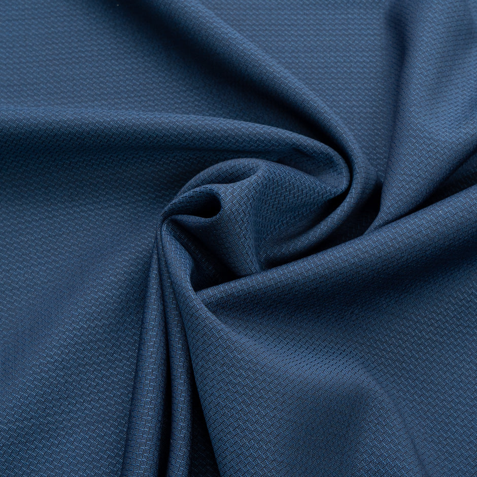 Dark Blue Herringbone Super 130s Pure Tropical Wool