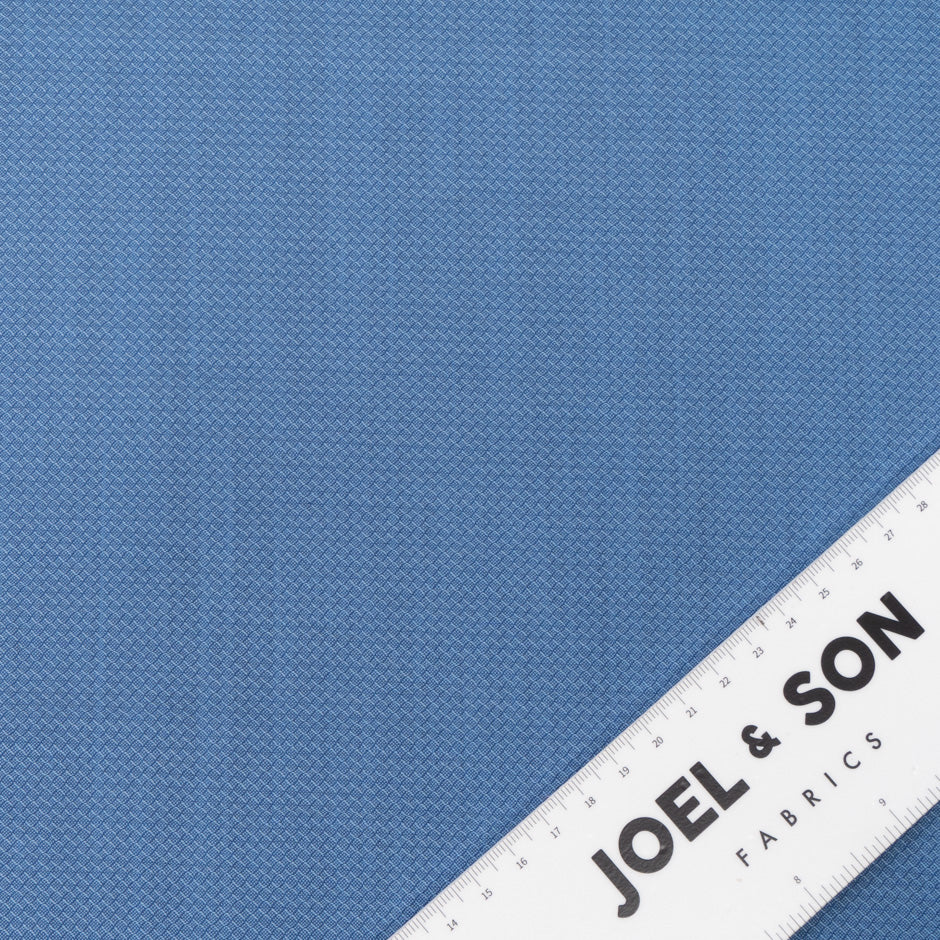 Deep Sky Blue Herringbone Super 130s Pure Tropical Wool