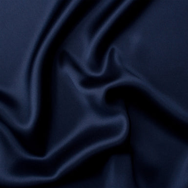 Navy Blue Silk Satin
