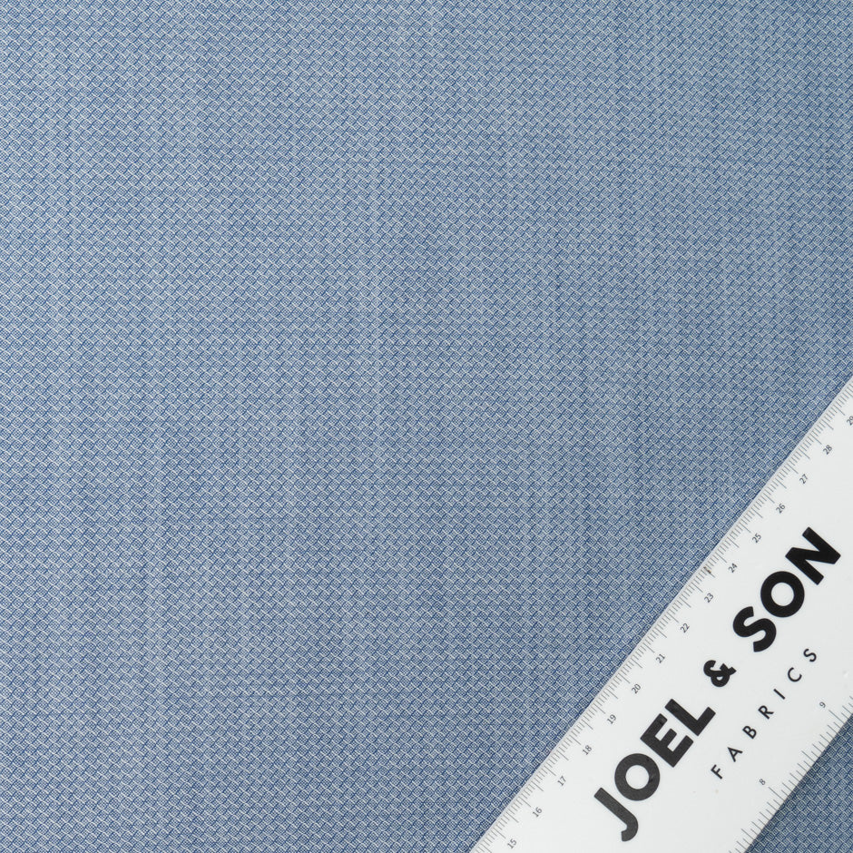 Soft Blue Herringbone Super 130s Pure Tropical Wool