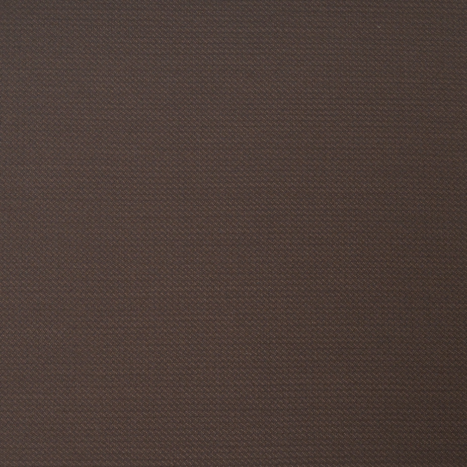 Dark Brown Herringbone Super 130s Pure Tropical Wool