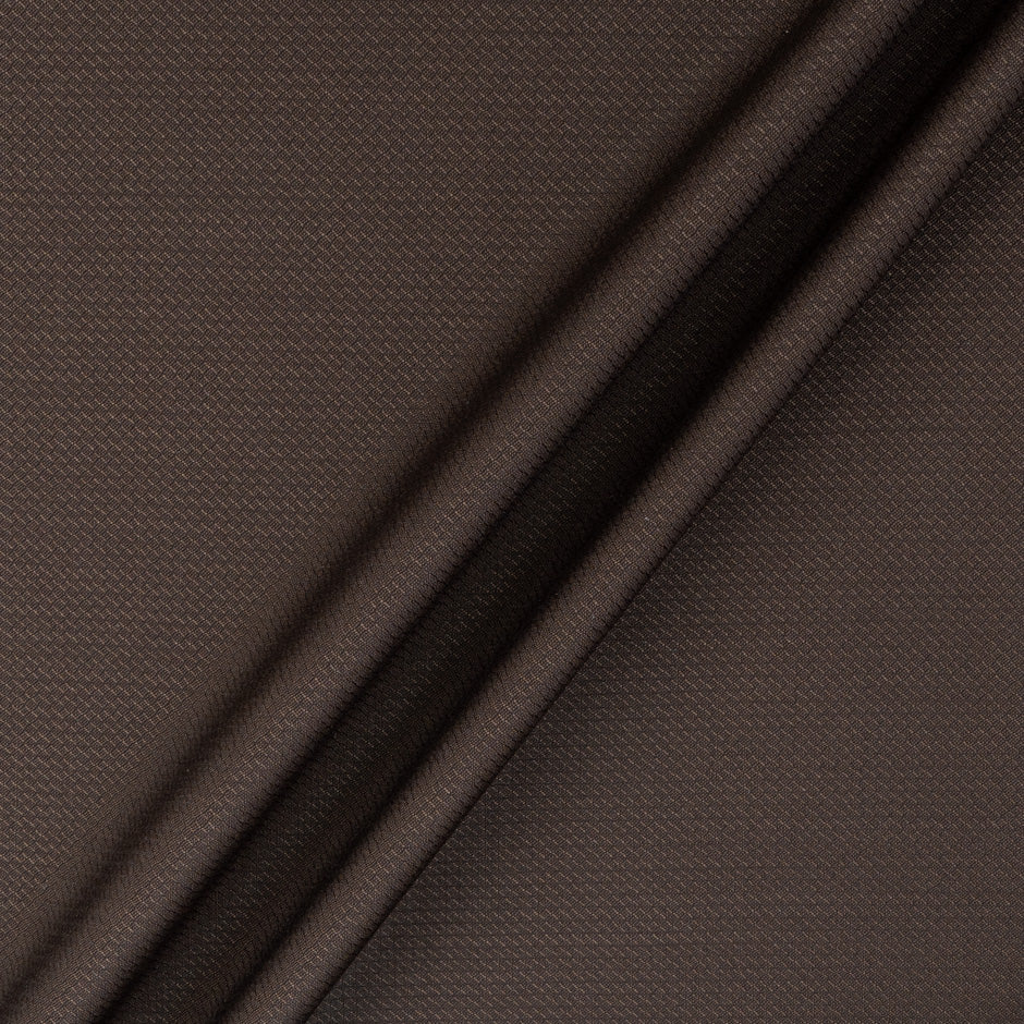 Dark Brown Herringbone Super 130s Pure Tropical Wool
