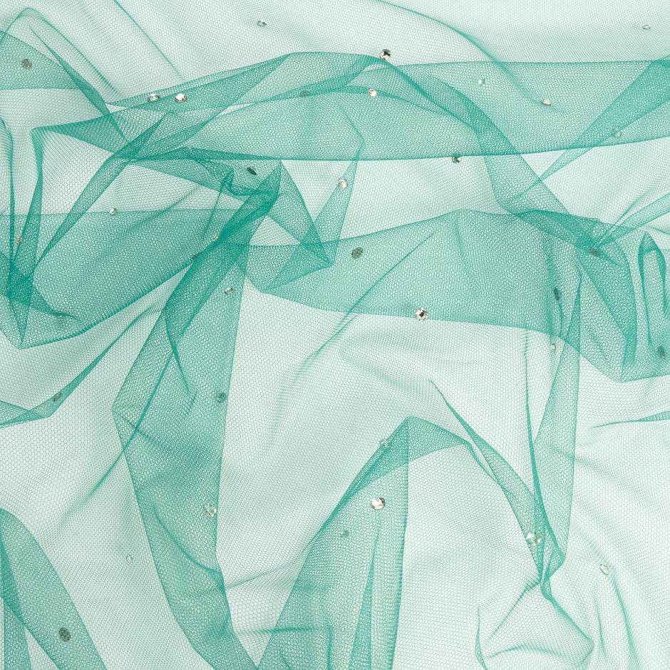 Swarovski Crystal Emerald Green Stretch Tulle