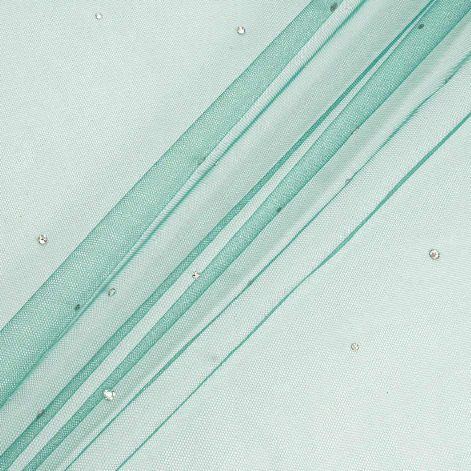 Swarovski Crystal Emerald Green Stretch Tulle