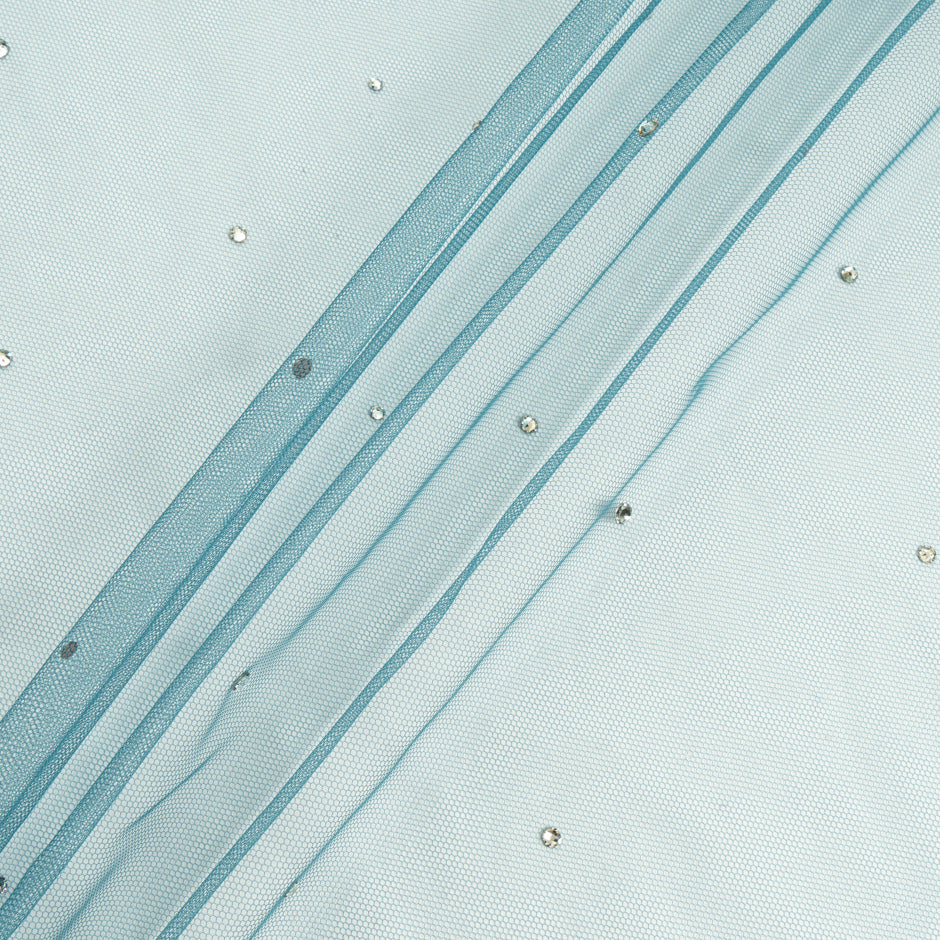 Swarovski Crystal Teal Stretch Tulle