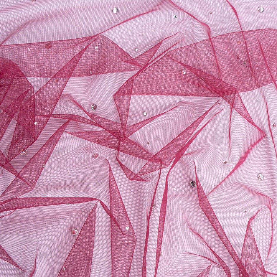 Swarovski Crystal Deep Red Stretch Tulle