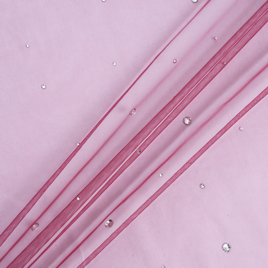 Swarovski Crystal Deep Red Stretch Tulle