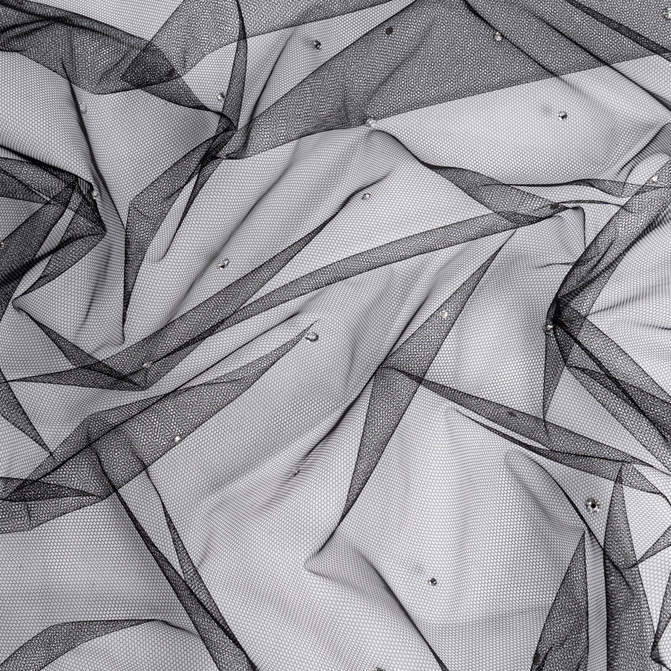 Swarovski Crystal Black Stretch Tulle