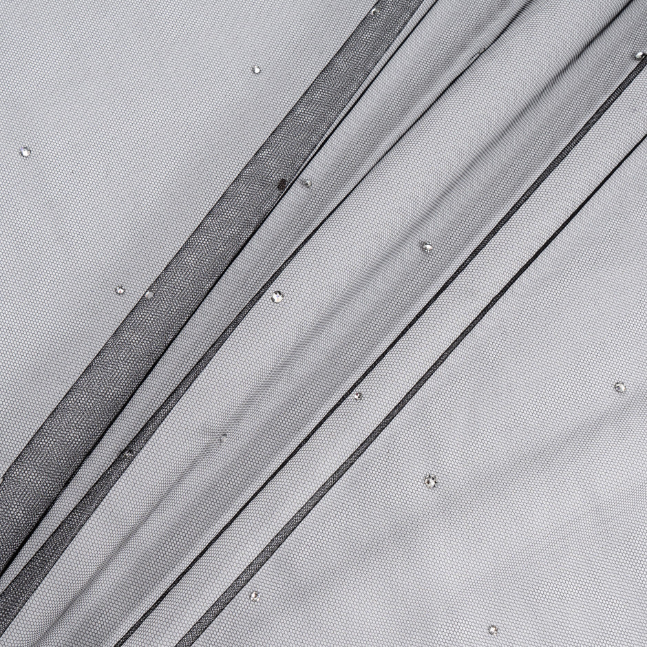 Swarovski Crystal Black Stretch Tulle