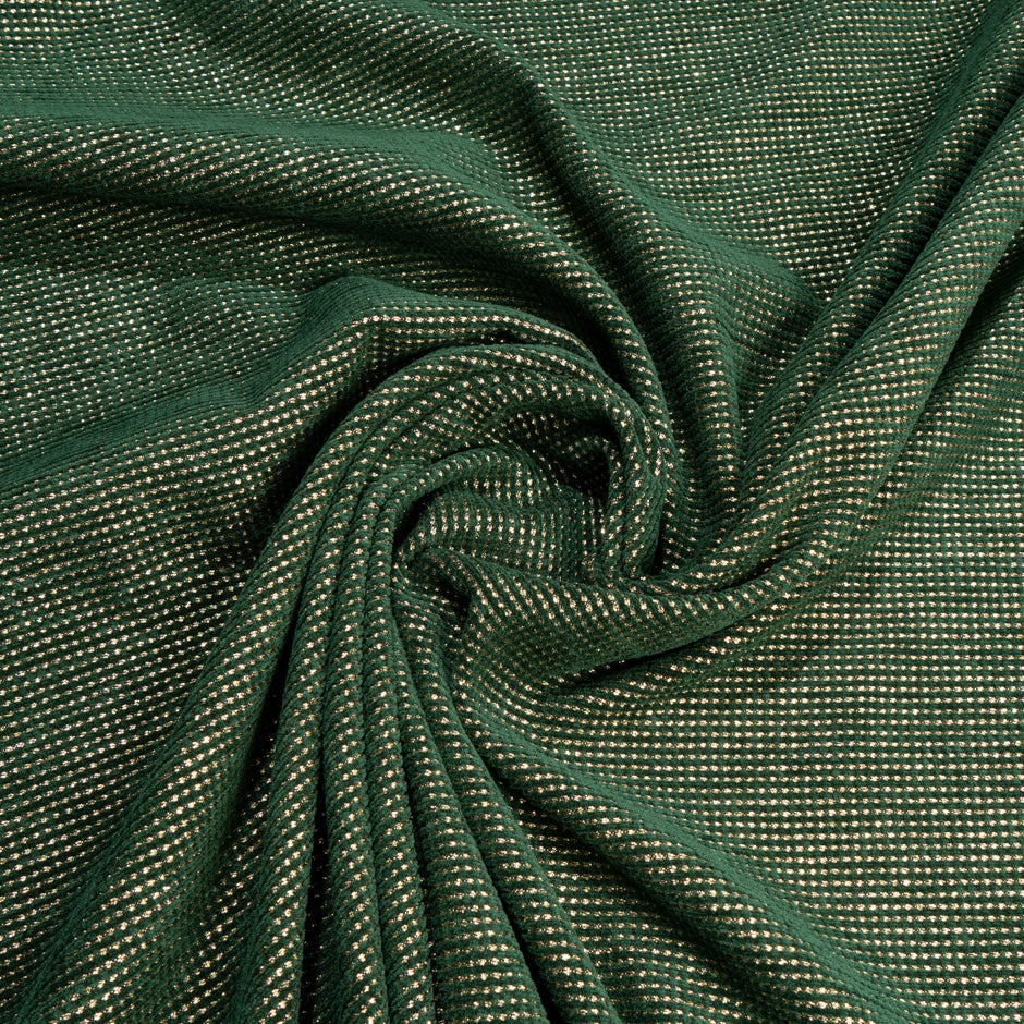Gold Metallic Pinhead Green Chenille