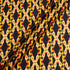 Yellow & Red Geo Link Printed Black Silk Twill (A 1.70m Piece)