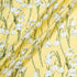 White Lily of the Valley Printed Yellow Silk Jacquard