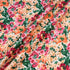 Pink & Peach Floral Printed Cotton Blend Cloqué