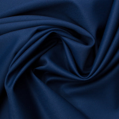 Navy Blue Stretch Wool Gaberdine
