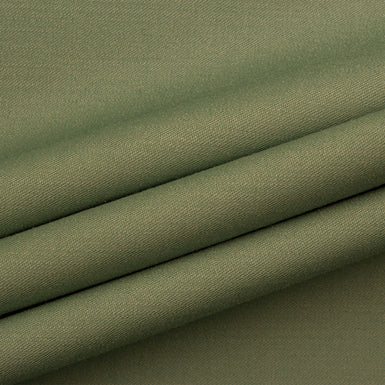 Moss Green Stretch Wool Gaberdine