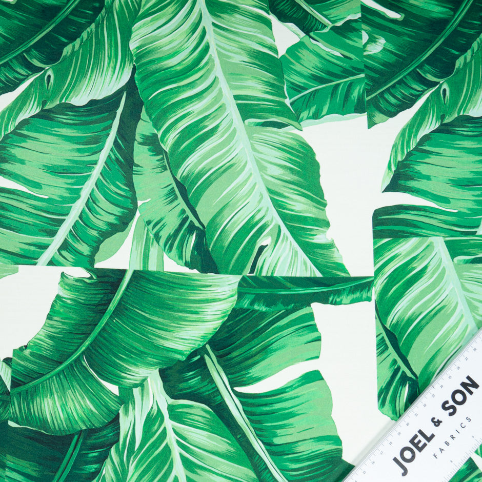 Palm Printed Double Silk Organza