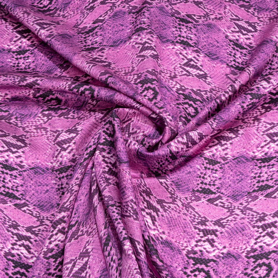 Magenta Pink Snake Printed Luxury Cotton