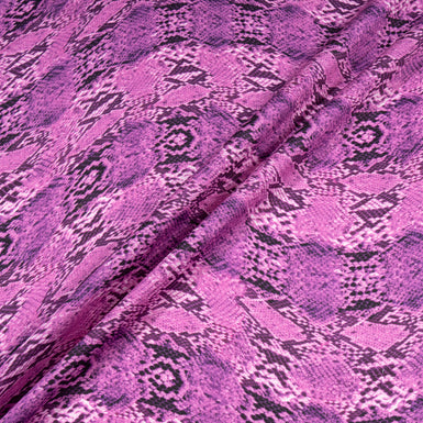 Magenta Pink Snake Printed Luxury Cotton
