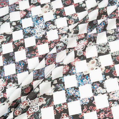Multi Floral Checkered Pure Cotton
