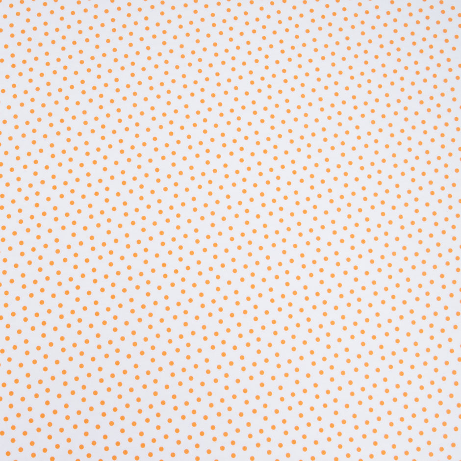 Orange Spotted White Pure Cotton